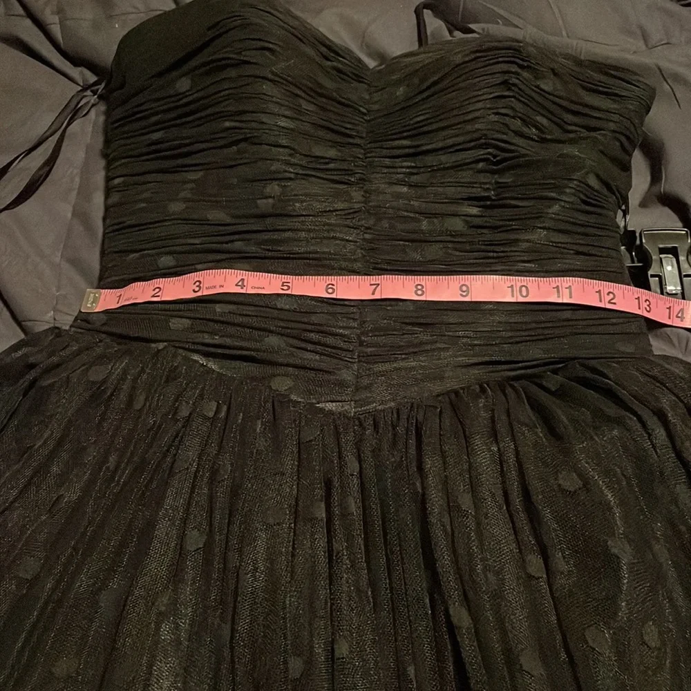 Unique Vintage Black Polka Dot Dress - Picture 9 of 10